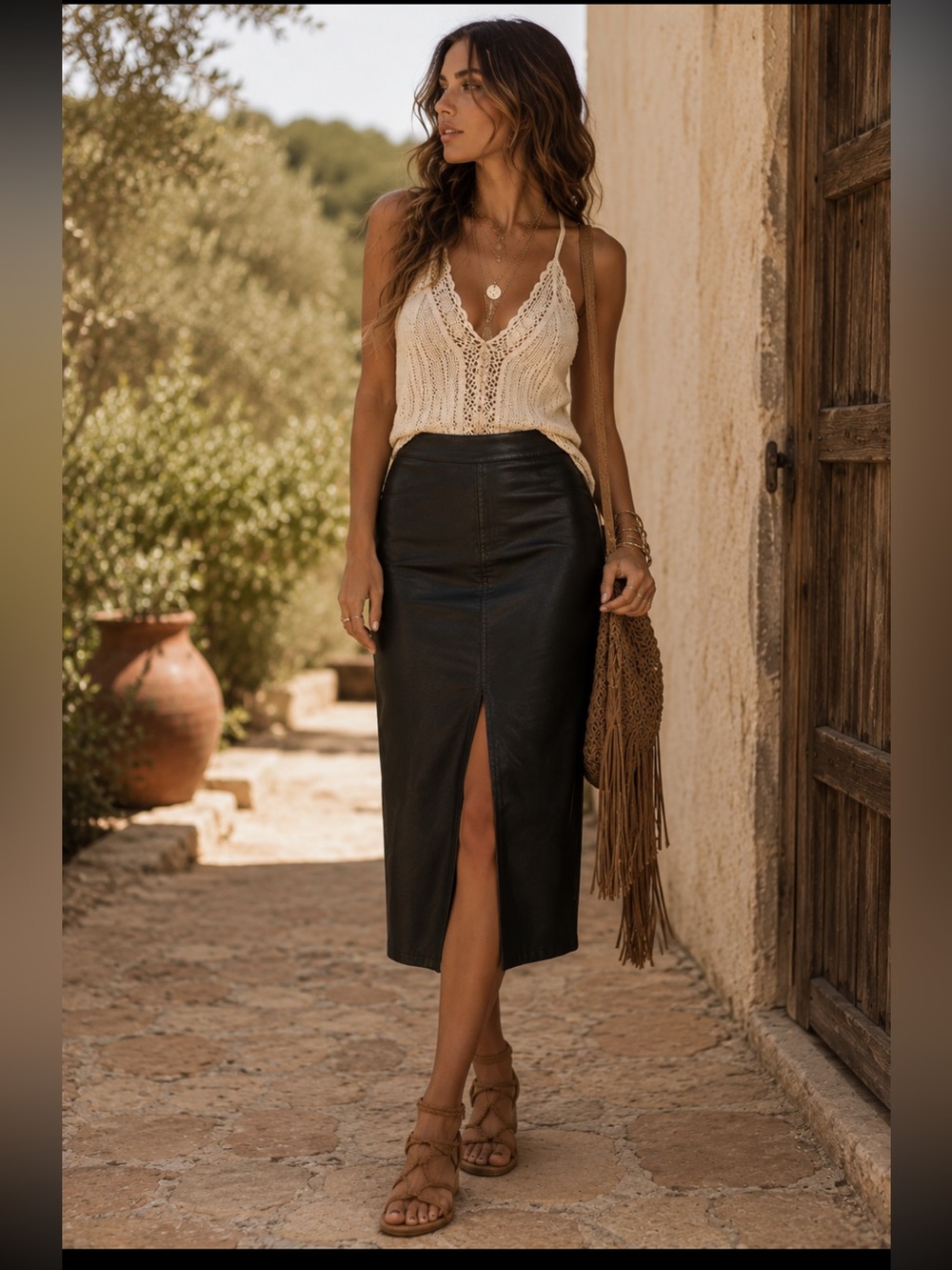 SANCTUARY Black Coated Denim Skirt - 31